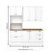 Cozinha Completa Americana 7 Portas 5 Gavetas 100% Mdf Branco Hp/Nature Ce758 - Henn