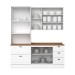Cozinha Completa Americana 7 Portas 5 Gavetas 100% Mdf Branco Hp/Nature Ce758 - Henn