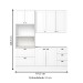 Cozinha Completa Americana 7 Portas 5 Gavetas 100% Mdf Branco - Henn