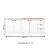 Cozinha Compacta Americana 4 Portas 3 Gavetas 100% Mdf Branco Ce760 - Henn