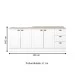 Cozinha Compacta Americana 4 Portas 3 Gavetas 100% Mdf Branco Ce760 - Henn