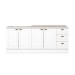 Cozinha Compacta Americana 4 Portas 3 Gavetas 100% Mdf Branco Ce760 - Henn