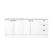 Cozinha Compacta Americana 4 Portas 3 Gavetas 100% Mdf Branco - Henn