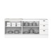 Cozinha Compacta Americana 4 Portas 3 Gavetas 100% Mdf Branco - Henn