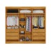 Guarda-Roupa Oxford 6 Portas 6 Gavetas com Ripado 100% Mdf Peroba/Off White - Mademarques