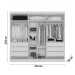 Guarda-Roupa Oxford 6 Portas 6 Gavetas com Ripado 100% Mdf Peroba/Off White - Mademarques
