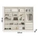 Guarda-Roupa Solteiro Galati 2 Portas 4 Gavetas com Espelho Ripado 100% Mdf Off White - Mademarques