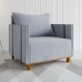 Poltrona Crystal Linho Inox/Chumbo - Vian
