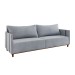 Sofá 3 Lugares Living Linho Inox Chumbo - Vian