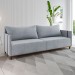 Sofá 3 Lugares Living Linho Inox Chumbo - Vian