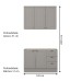 Cozinha Compacta Americana 5 Portas 3 Gavetas 100% Mdf Cinza - Henn