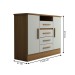 Cômoda Canadá 2 Portas 4 Gavetas Cinamomo/Off White - Panorama Móveis