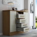 Cômoda Canadá 2 Portas 4 Gavetas Cinamomo/Off White - Panorama Móveis