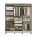 Guarda-Roupa Casal Dakota 6 Portas 2 Gavetas Off White - Olivar Móveis