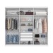 Guarda-Roupa Casal Jade 6 Portas 3 Gavetas com Espelho Branco - Henn