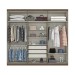 Guarda-Roupa Casal Jade 6 Portas 3 Gavetas com Espelho Castanho - Henn