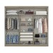 Guarda-Roupa Casal Jade 6 Portas 3 Gavetas com Espelho Rústico/Off White - Henn