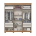 Guarda-Roupa Casal Dallas 6 Portas 4 Gavetas com Espelho Nature/Cinza - Henn