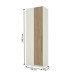 Guarda-Roupa Solteiro Modulado Seletto 80 Cm 1 Porta Areia/Jequitibá - Henn