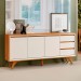 Buffet para Sala de Jantar Piazza 3 Portas Naturalle/Off White - Mavaular
