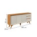 Buffet para Sala de Jantar Piazza 3 Portas Naturalle/Off White - Mavaular