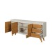 Buffet para Sala de Jantar Piazza 3 Portas Naturalle/Off White - Mavaular