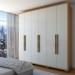 Guarda-Roupa Casal Arezzo 6 Portas 3 Gavetas Cinamomo/Off White - Panorama Móveis