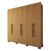 Guarda-Roupa Casal Arezzo 6 Portas 3 Gavetas Cinamomo - Panorama Móveis