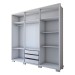 Guarda-Roupa Casal Arezzo 6 Portas 3 Gavetas Branco - Panorama Móveis