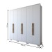 Guarda-Roupa Casal Arezzo 6 Portas 3 Gavetas Branco - Panorama Móveis