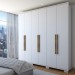 Guarda-Roupa Casal Arezzo 6 Portas 3 Gavetas Branco - Panorama Móveis