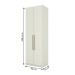 Guarda-Roupa Solteiro Modulado Seletto 2 Portas Flex Areia - Henn