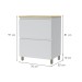 Balcão de Cozinha 70 Cm Rainha 1 Porta 1 Gaveta 100% Mdf Branco/Nature - Nesher