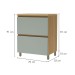 Balcão de Cozinha 70 Cm Rainha 1 Porta 1 Gaveta 100% Mdf Nature/Verde - Nesher