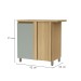 Balcão de Cozinha de Canto Rainha 1 Porta 1 Prateleira 100% Mdf Nature/Verde - Nesher