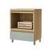Balcão de Cozinha 70 Cm 1 Gaveta com Caixa Organizadora Nature/Verde - Nesher