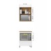 Armário de Cozinha Rainha 1 Porta 1 Gaveta Ripado 100% Mdf Branco/Nature - Nesher