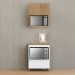 Armário de Cozinha Rainha 1 Porta 1 Gaveta Ripado 100% Mdf Branco/Nature - Nesher