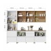 Cozinha Completa Rainha 8 Portas 7 Gavetas Ripado 100% Mdf Branco/Nature - Nesher