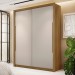 Guarda-Roupa Solteiro Denver 2 Portas 3 Gavetas Flex Nature/Fendi - Pnr Móveis