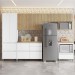 Cozinha Completa Rainha 7 Portas 7 Gavetas Ripado 100% Mdf Branco/Nature - Nesher