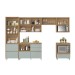 Cozinha Completa Rainha 7 Portas 7 Gavetas Ripado 100% Mdf Nature/Verde - Nesher