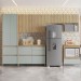Cozinha Completa Rainha 7 Portas 7 Gavetas Ripado 100% Mdf Nature/Verde - Nesher