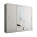Guarda-Roupa Casal Katherine Slim 3 Portas com Espelho Branco - Panorama Móveis