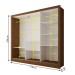 Guarda-Roupa Casal Katherine Slim 3 Portas com Espelho Cinamomo/Off White - Panorama Móveis