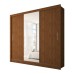 Guarda-Roupa Casal Katherine Slim 3 Portas com Espelho Cinamomo - Panorama Móveis