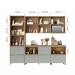 Cozinha Completa Rainha 8 Portas 12 Gavetas com Ilha Ripado 100% Mdf Nature/Verde - Nesher