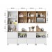 Cozinha Completa Rainha Gourmet 9 Portas 12 Gavetas com Ilha Ripado 100% Mdf Branco/Nature - Nesher