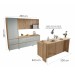 Cozinha Completa Rainha Gourmet 9 Portas 12 Gavetas com Ilha Ripado 100% Mdf Nature/Verde - Nesher
