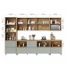 Cozinha Completa Rainha Gourmet 12 Portas 12 Gavetas com Ilha Ripado 100% Mdf Nature/Verde - Nesher